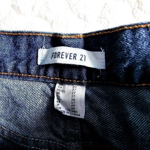 Forever 21 distressed boyfriend jeans button fly denim ripped - Picture 5 of 9